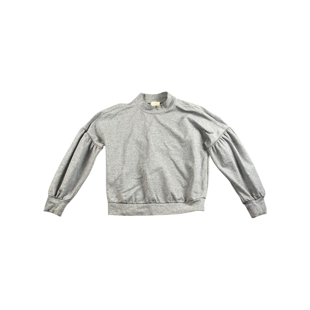 Kate Spade Mock‎ Neck Balloon Sleeve Sweatshirt Gray Size S